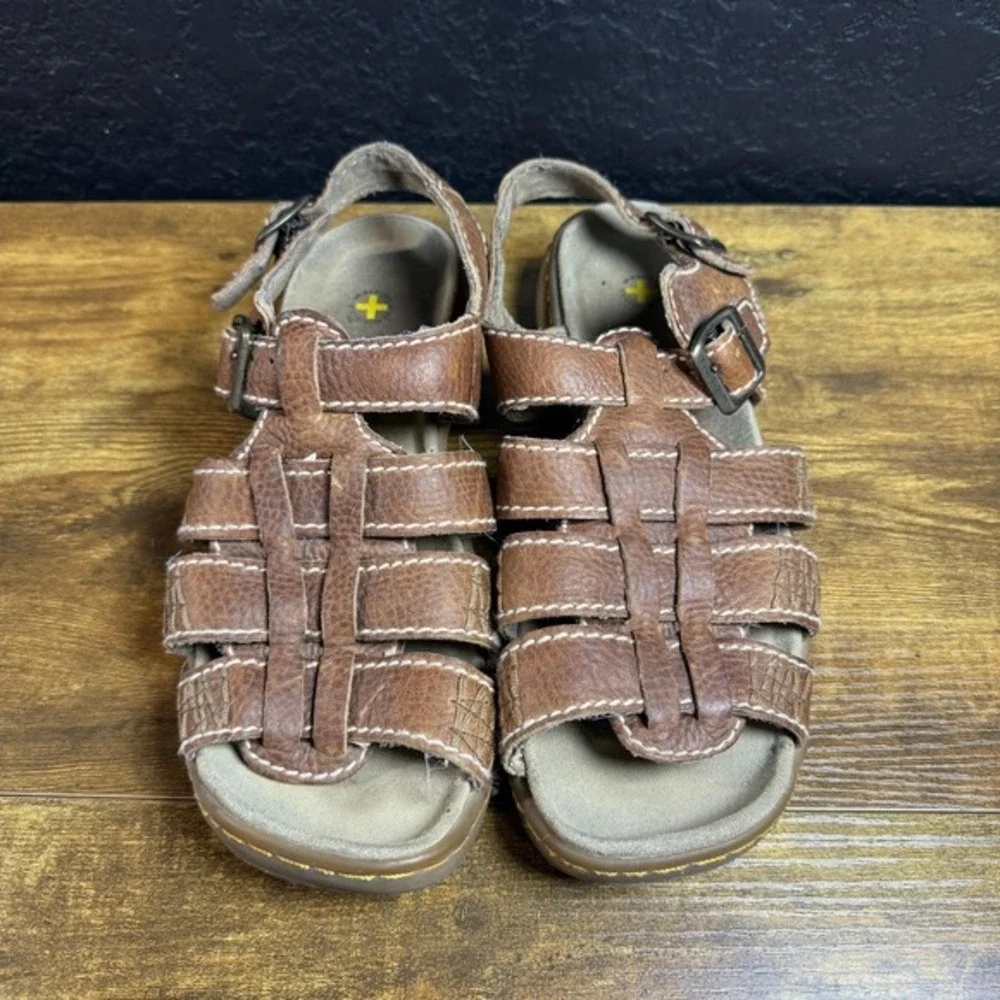 Dr. Martens BC43 AW004 Brown Leather Fisherman Sandals‎ Mens 9 Womens 10